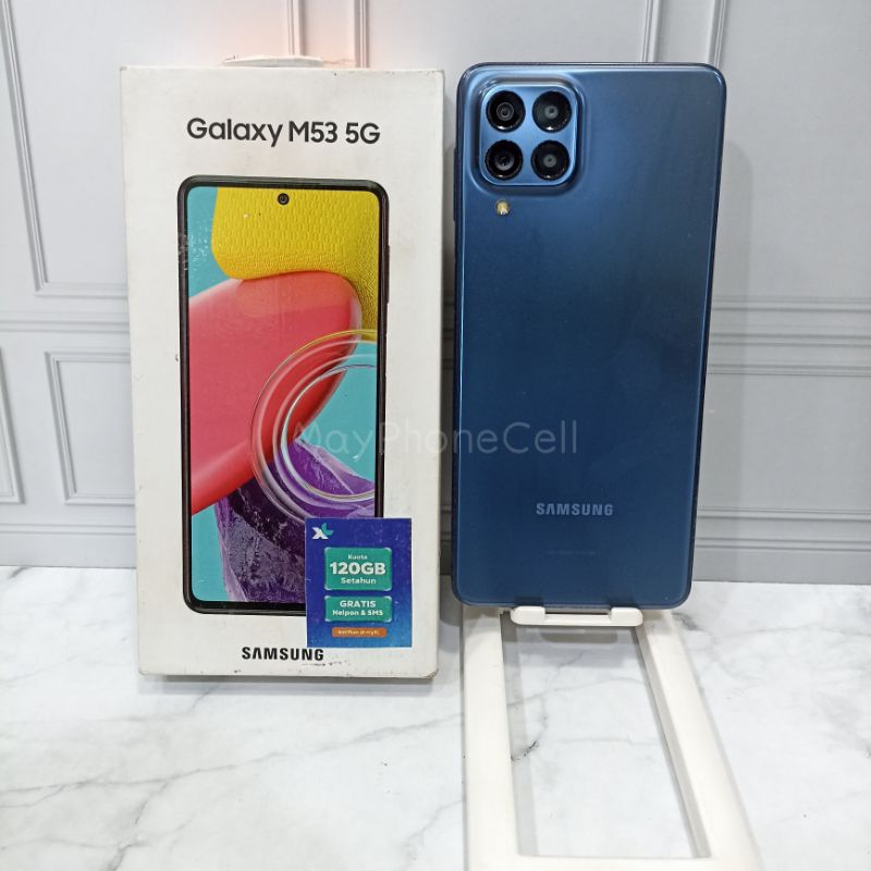Samsung M53 5G 8/256 GB Handphone Second Bekas Fullset Batangan