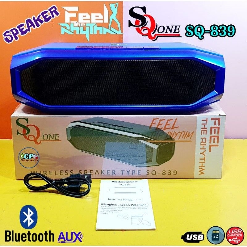 Speaker Bluetooth Portable SQONE SQ-839 Speaker Wireless Super Bass 3 Mode Support Audio Speaker Ter