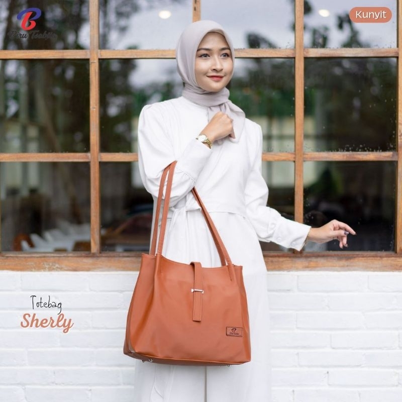 TOTEBAG SHERLY BY BIRU TSABITA BAHAN CHOCHOLY HALUS LEMBUT ANTI AIR PREMIUM TAS KERJA KULIAH NGAJAR NGANTOR