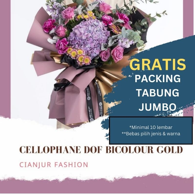 

KERTAS BUKET CELLOPHANE DOF BICOLOUR GOLD