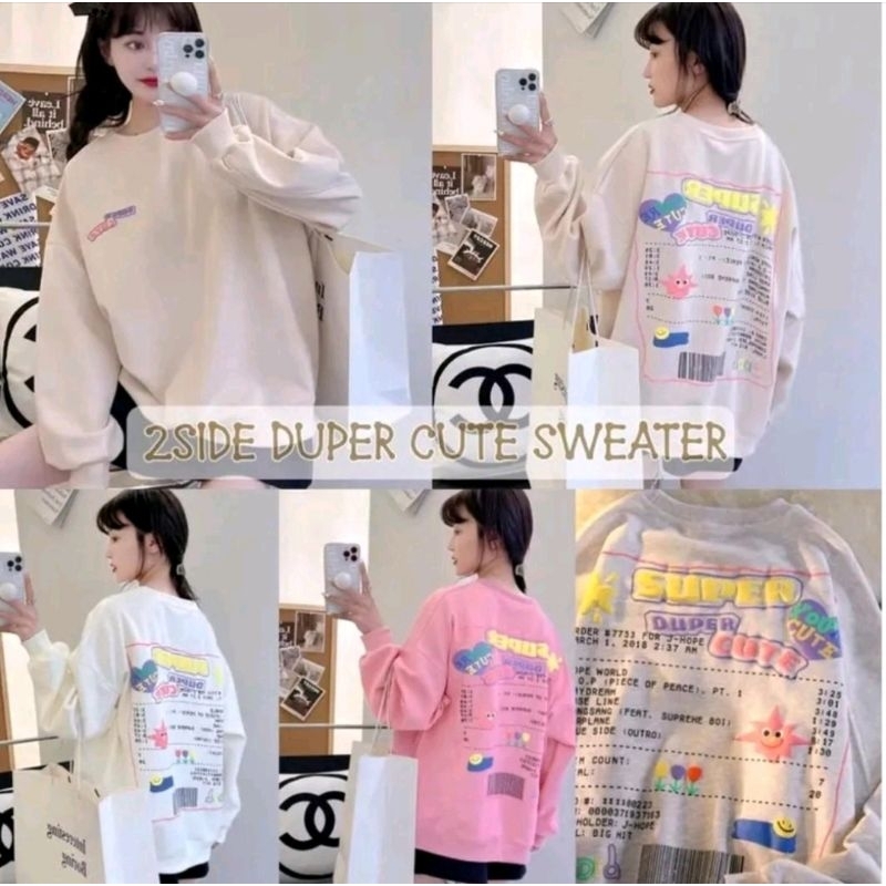 ALU • DUPER CUTE 2SIDE SWEATER CREWNECK
