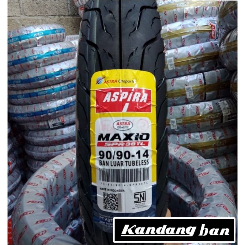 BAN TUBELESS ASPIRA SPR 38 TL 90/90-14 BAN BARU ORIGINAL FREE PENTIL