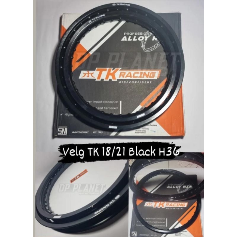 velg tk racing  18/21 black h36