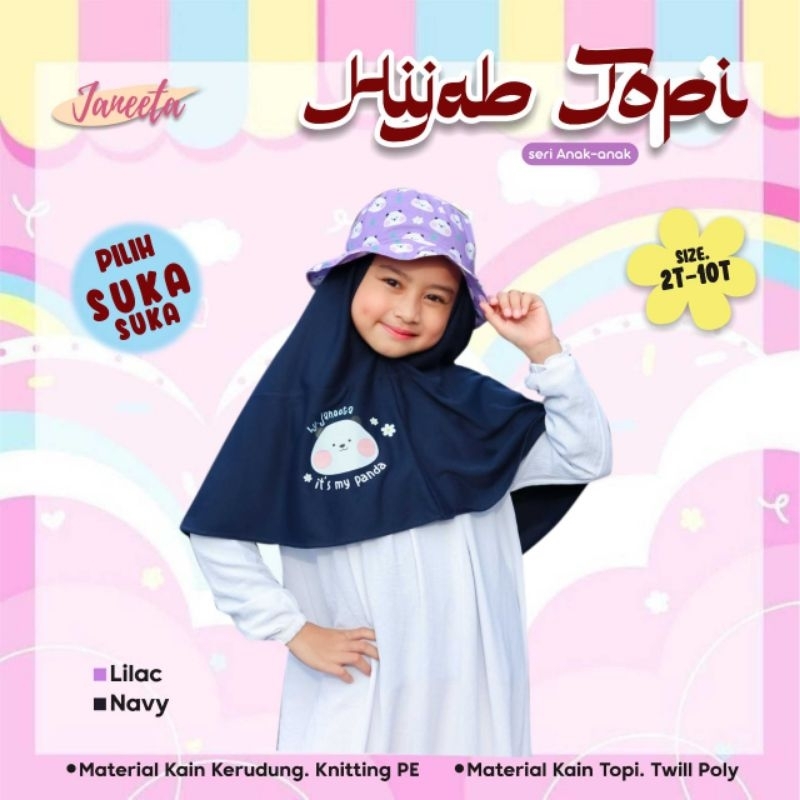 Janeeta READY New Katalog Seri dan Pilih Suka2 Hijab Topi Janeetha seperti vittokidswear
