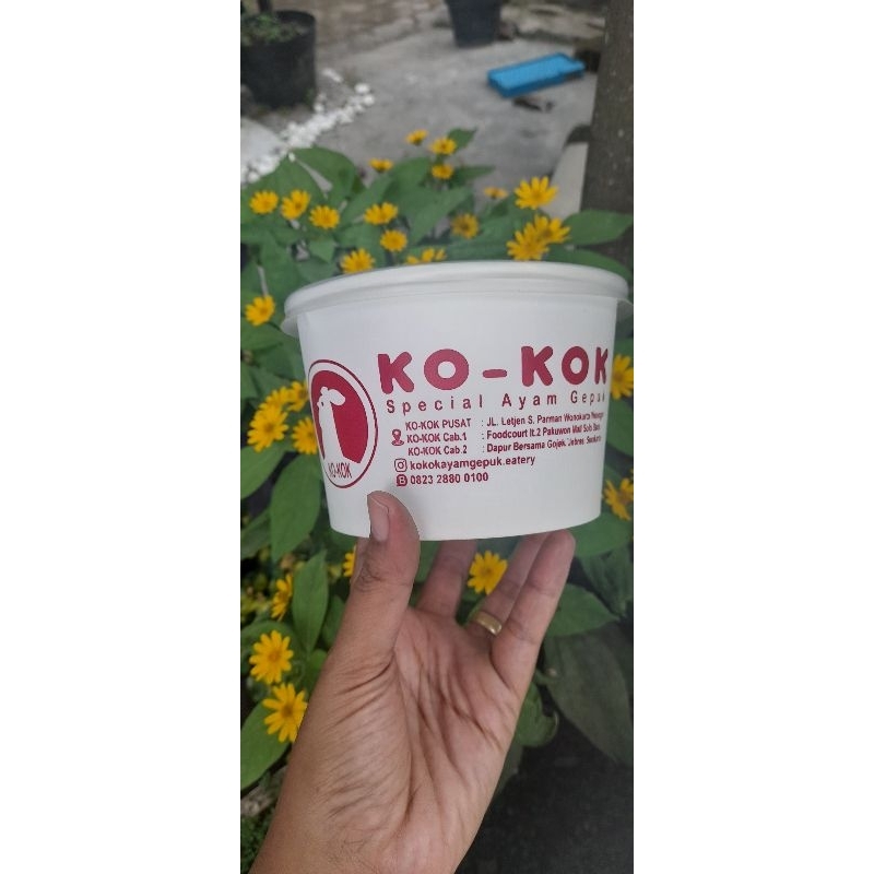 paper bowl + sablon ukuran 800ml