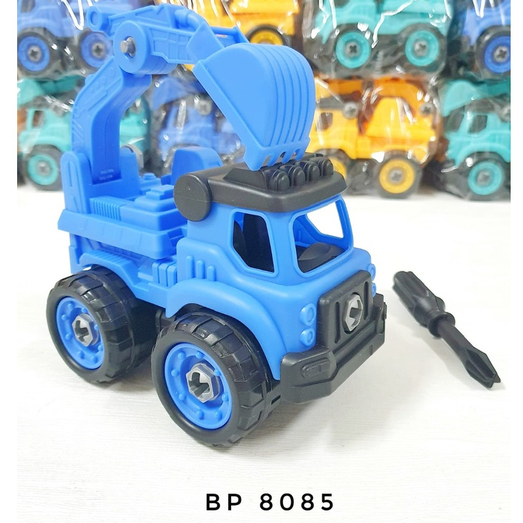 Mainan Anak DIY Assemble Truck Truk Rakit Konstruksi Shovel BP8085