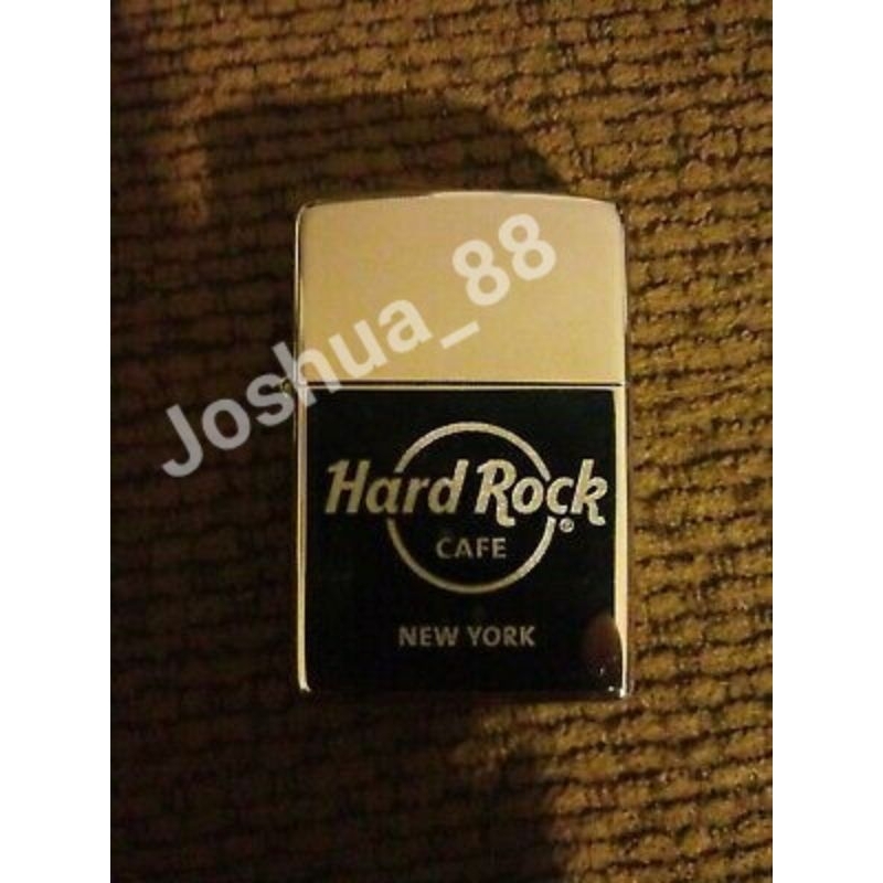 Zippo Korek Api Lighter Hard Rock Cafe New York Gold