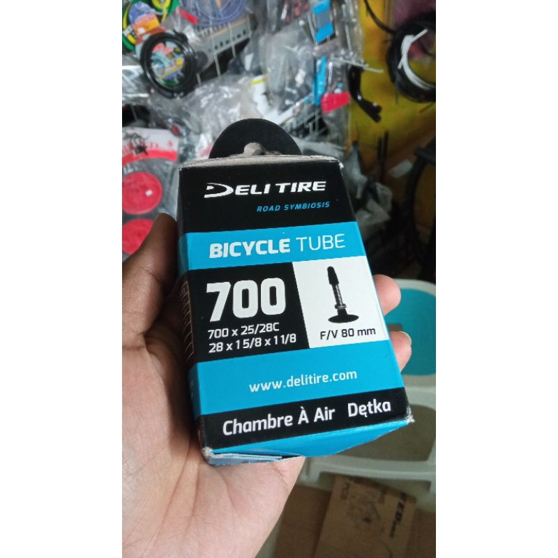 Ban dalam sepeda balap RB ukuran 700 x 25-28 Fresta 80mm