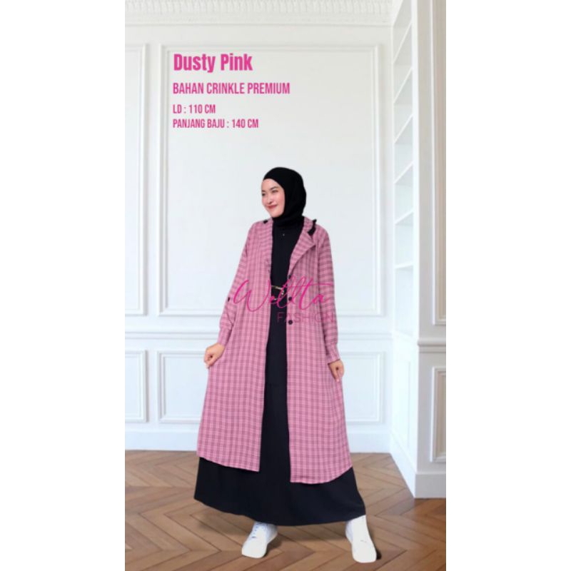 Gamis Set Long Outer Gamis Cringkel Set Rompi Inner Outer Ori Welta