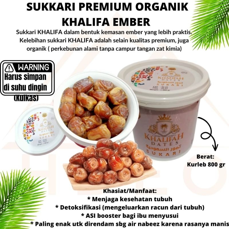 Kurma Sukkari Ember Khalifah Dates Castle Farms