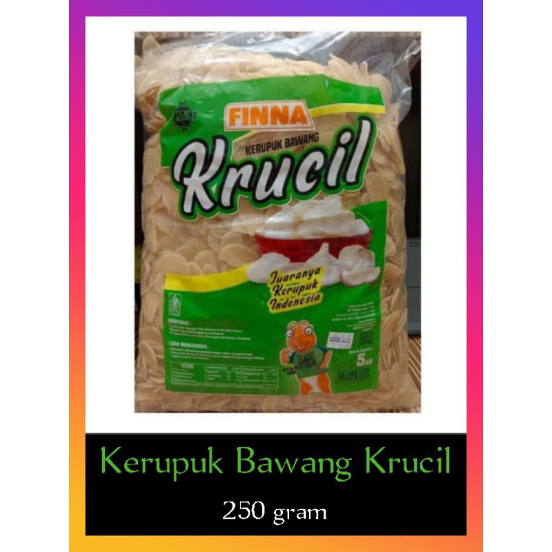 Kerupuk Krucil Seleraku Finna rasa udang, rasa Bawang  250gram