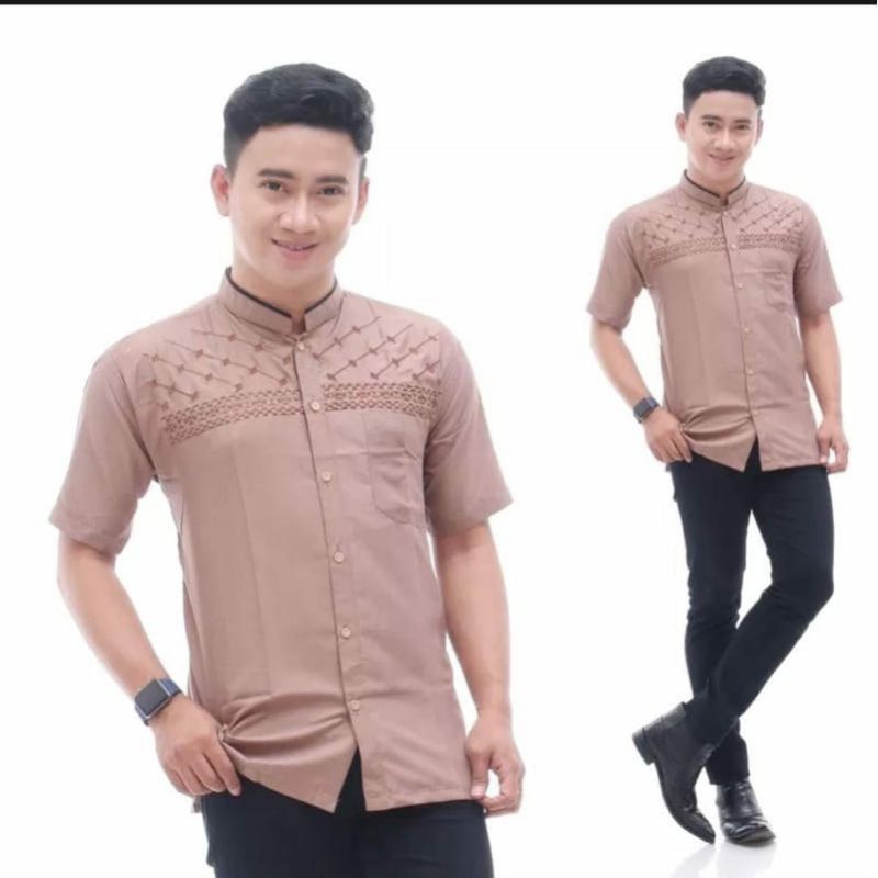 BAJU KOKO MODERN LENGAN PENDEK BAJU KOKO PRIA