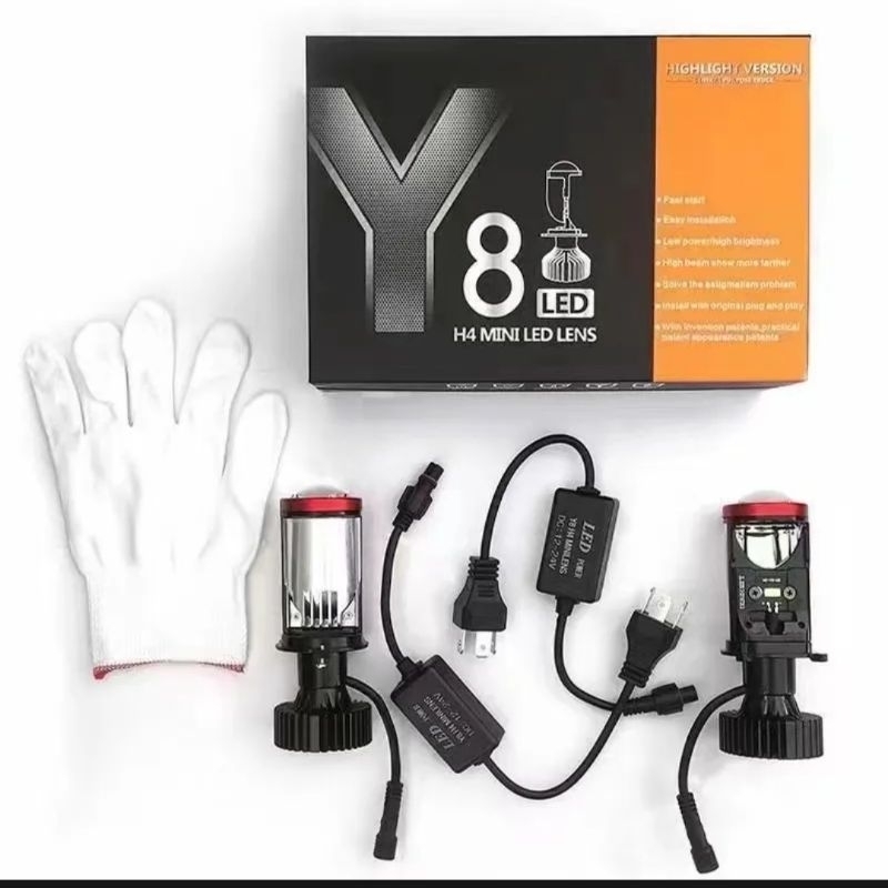 Lampu LED mini proji Y8 Headlamp 50watt h4 super terang