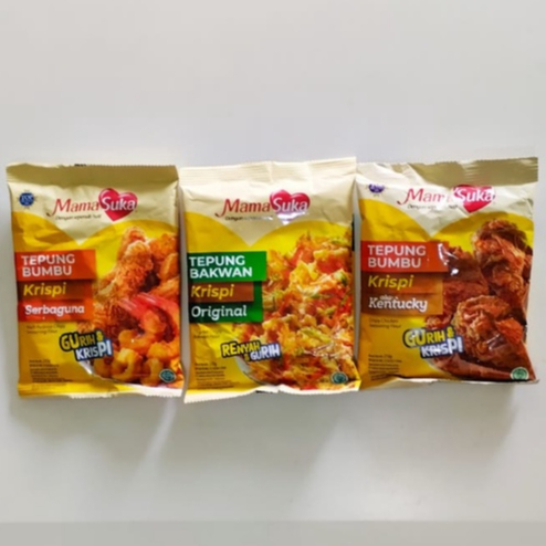 

Tepung Bumbu Krispi Serbaguna MamaSuka Halal MUI Rasa Original