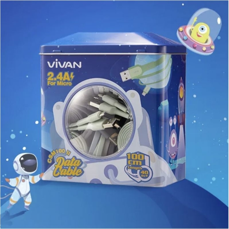 Kabel Charger Vivan CSM100 NEW Kabel Data Vivan CSM100S NEW isi 40 Pcs