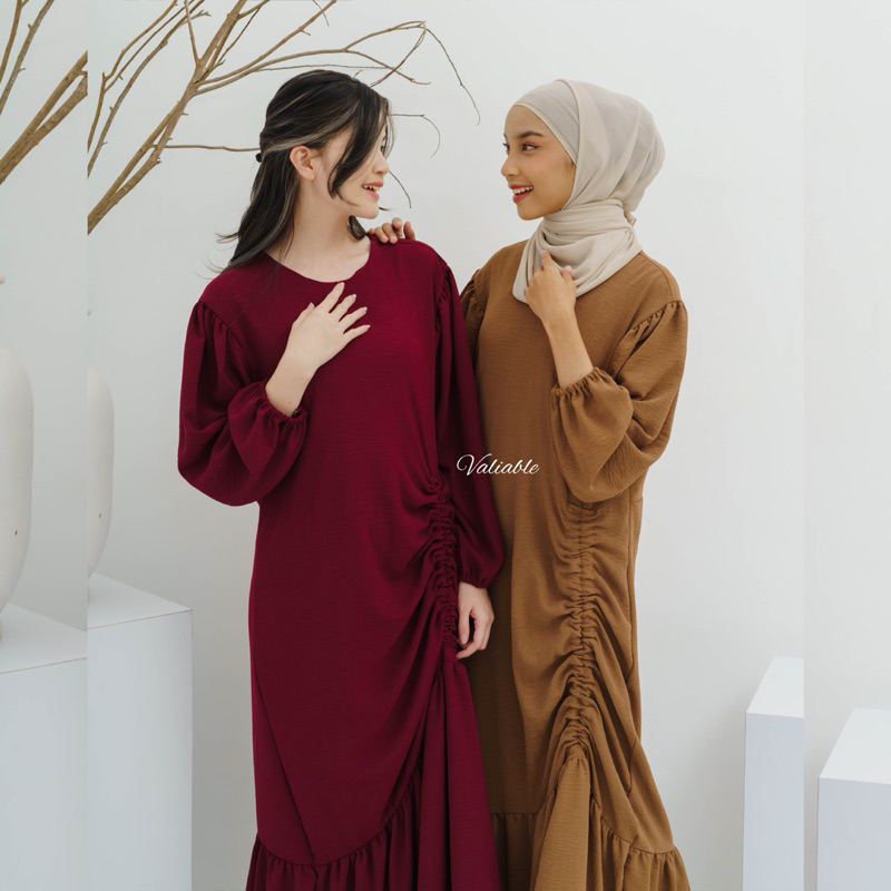 Halwa Drawstring Maxy Dress Valiable