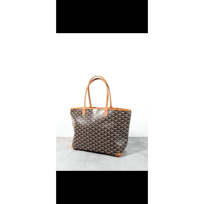 Tas goyard artois PM tote bag black tan