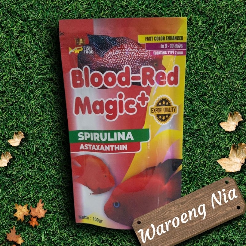 Pelet Ikan Blood Red Magic+ 100G / Red Blood Parrot / Pakan Ikan Parrot Oscar Louhan Channa / Pelet 