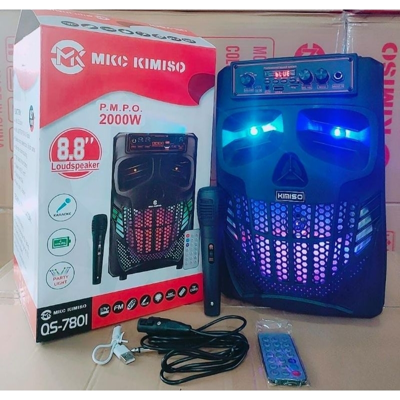 kimiso portable speaker 8,8"inch  7801(baca diskripsi)
