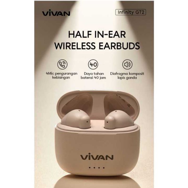 Vivan Infinity GT2 Headset Earbuds TWS Bluetooth IPX4 Waterproof
