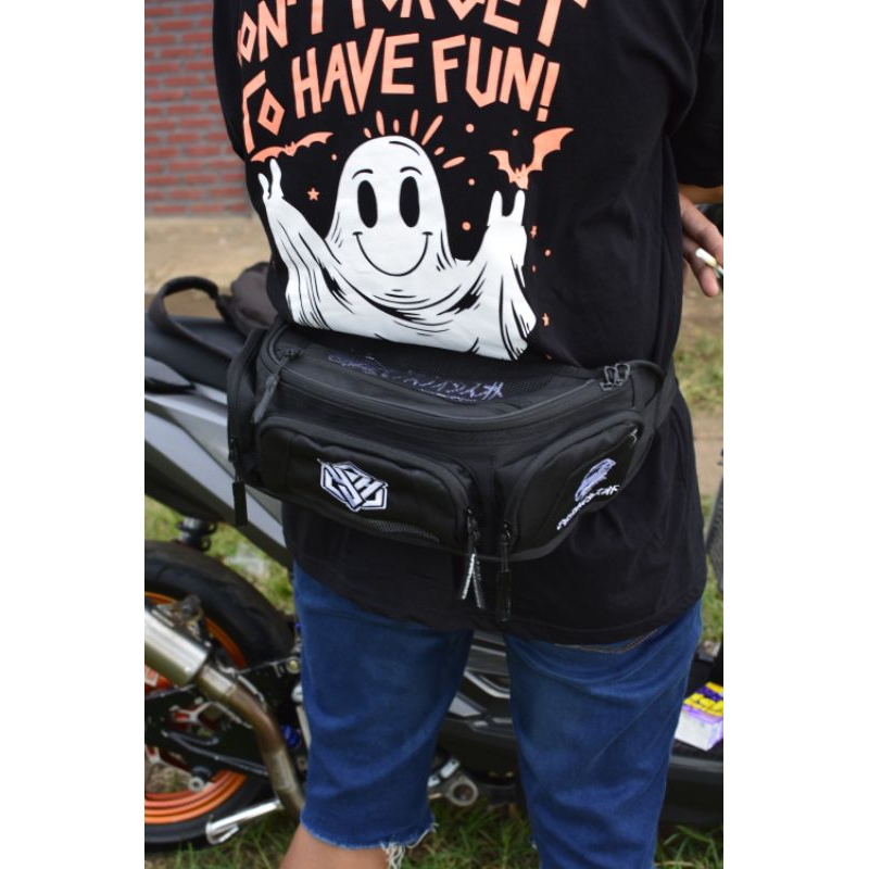 YHMBags Hitam Waistbag YHM Helmet Tas Pinggang YHMBags