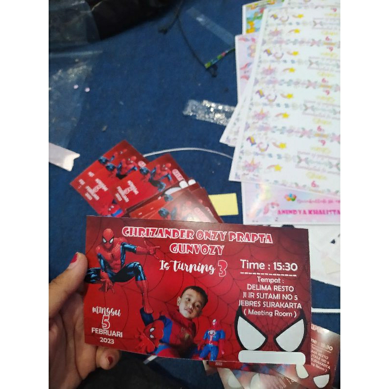 Undangan ulang tahun / undangan ultah / undangan cetak / cetak undangan kartu undangan ulang tahun