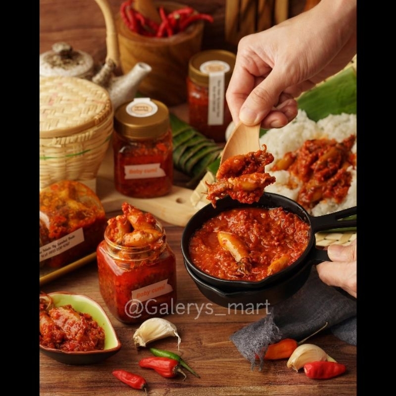 

SAMBAL CUMI 200 / 230gr SAMBAL BABY CUMI 230Gram / SAMBAL CUMI ASIN HOMEMADE RUMAHAN DIBUAT DENGAN HATI