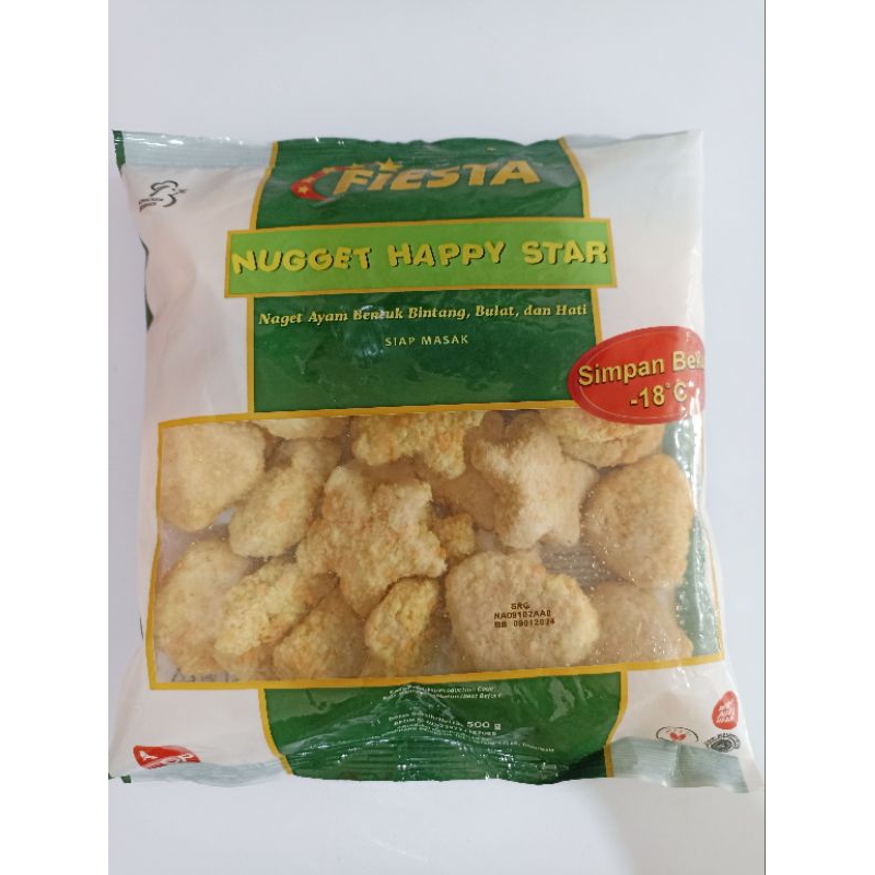 

Fiesta nugget happy star 500gr /naget ayam bentuk binatang bulat