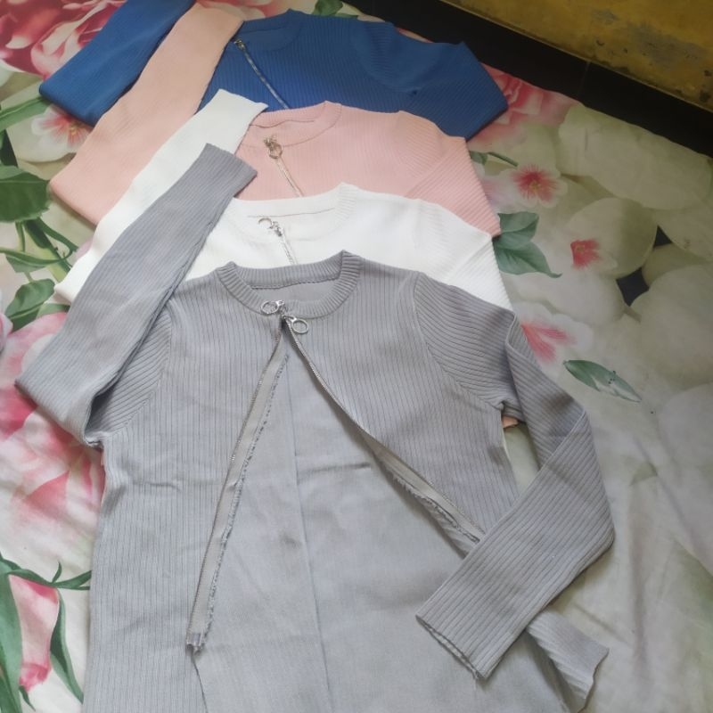 Basic Kaos/Cardigan Rajut Import