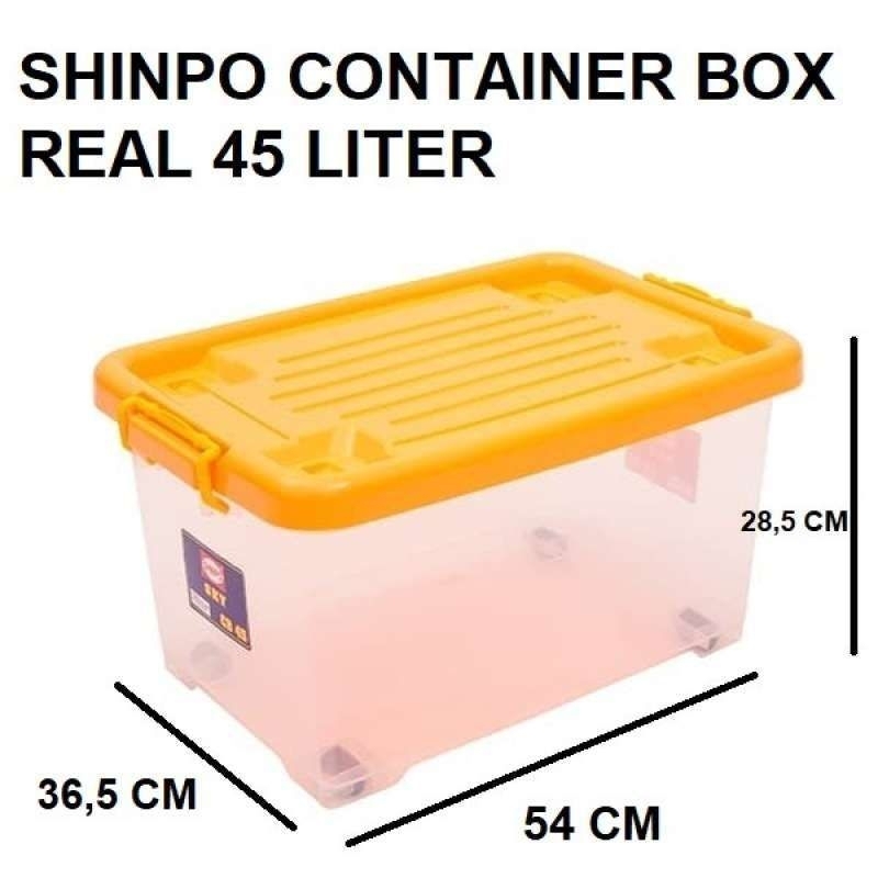 Shinpo Sip 111 CB 45 Container Sky Box Plastik 45 Liter Dengan Roda CB 45 Kotak Kontainer