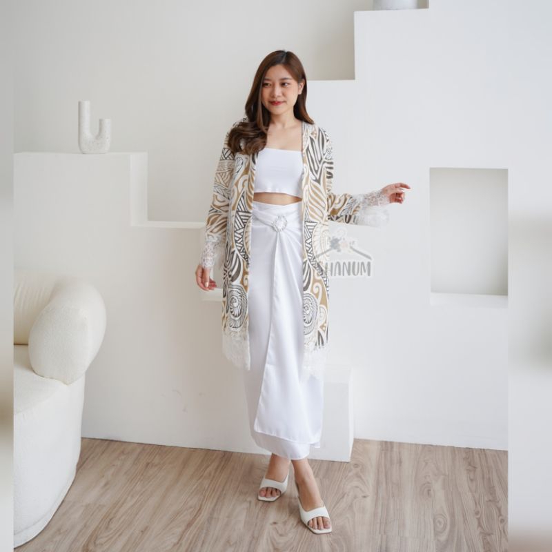 SHANUM BATIK OUTER/OUTER BATIK/BATIK MODERN LACE/BATIK LACE MEWAH/BATIK KONDANGAN/TUNIK LEBARAN /BATIK MOTIF JANUR