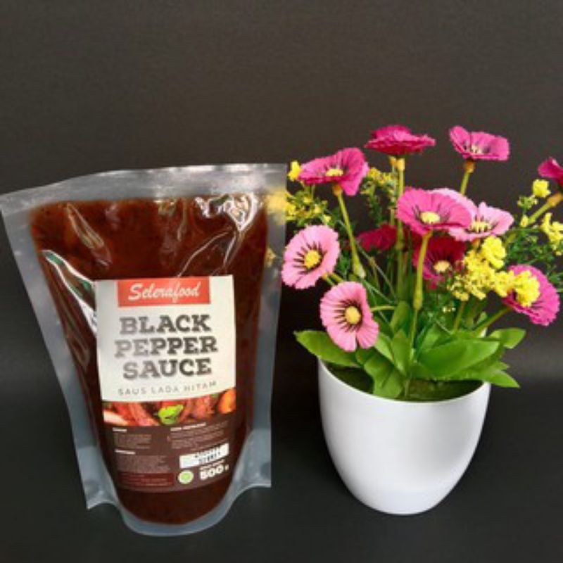 

Black Pepper Sauce - Saus Lada Hitam Selerafood 500 gr/pack