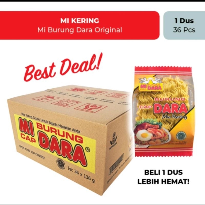 

Mi Burung Dara Kering 1 dus 36pc