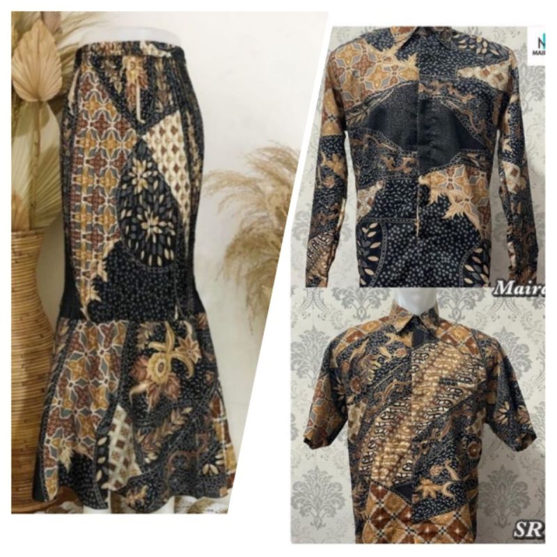 Rok duyung prisket batik//rok kebaya batik//rok couple kemeja batik//kemeja batik seragam