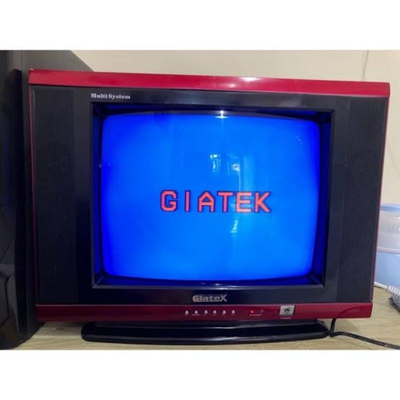 TV TELEVISI TIVI TABUNG GIATEK GIATEX GIATECH 14 INCH IN " 14" CRT KACA JADUL MURAH TERMURAH READY B