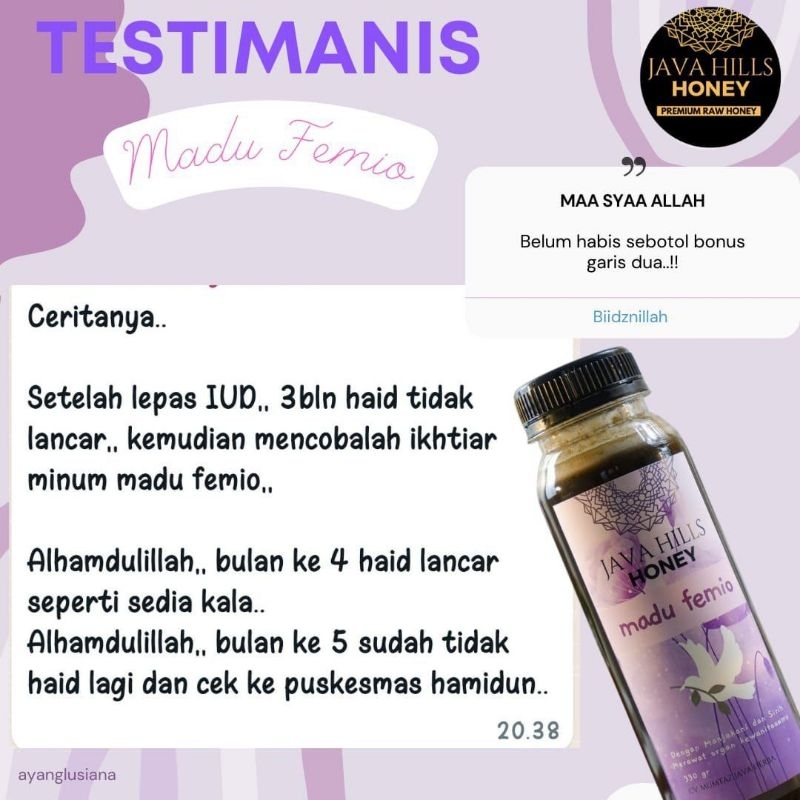 

Javahills honey madu femio