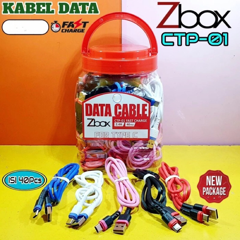 Kabel Data Zbox / UMAX CTP-01 (Support Fast Charging) (1Toples isi 40 Pcs)