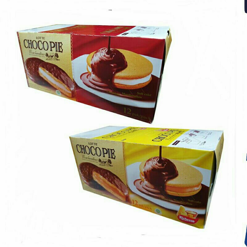 

Lotte Pie Chocopie Isi 12 Pcs 12Pcs Varian Coklat n Keju