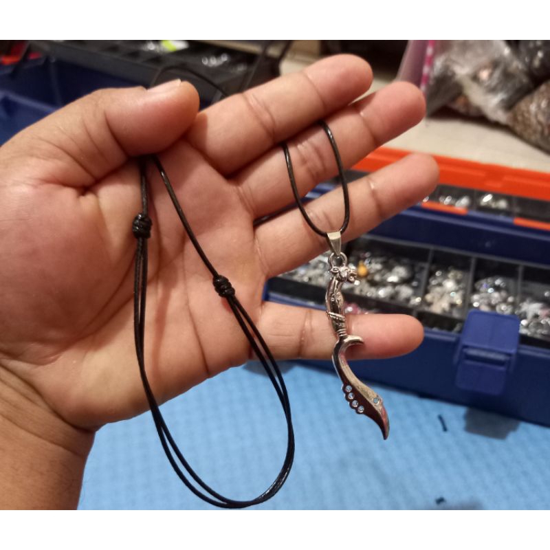 ACCESSORIES KALUNG TALI KUJANG TALI KOREA HITAM KUAT TAHAN AIR