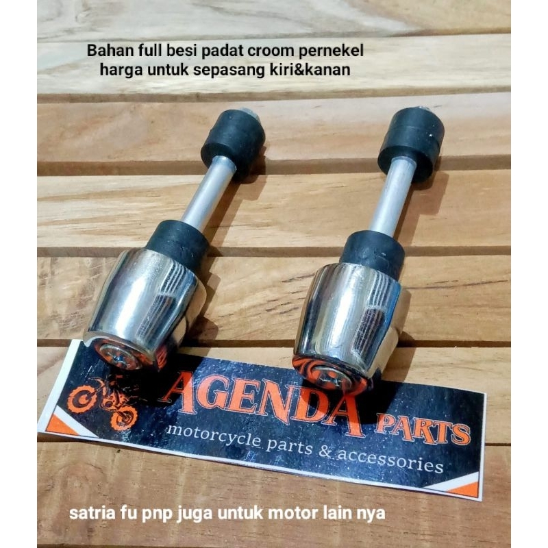 JALU STANG BANDUL STANG SATRIA FU/SATRIA HIU 2TAK-MODEL ORI BAHAN BESI FULL PADAT CROOM