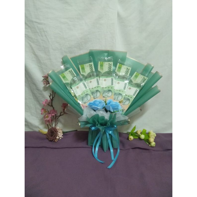 Buket uang kosong / Money Buket / buket wisuda / kado buket / Hadia buket 10/15/20 lembar ( uang han