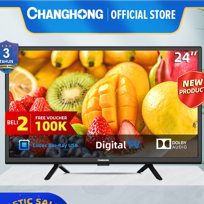 LED Changhong 24 Inch L24G5W Digital TV FHD TV-HDMI-USB 24"