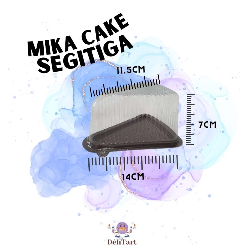 Mika Kue segitiga / cake tray segitiga / Mika mille crepes isi 50pcs