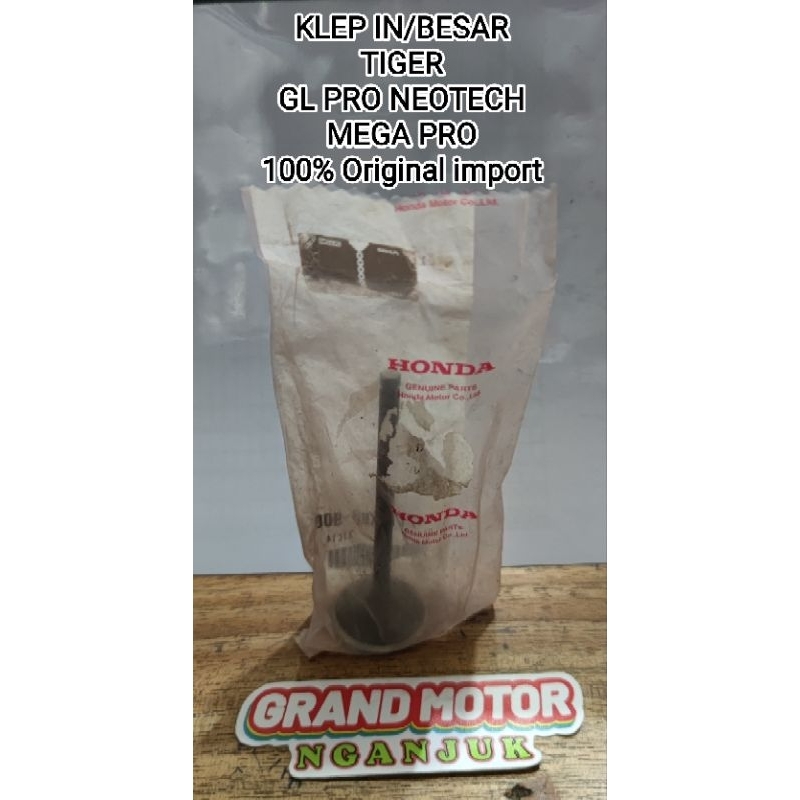 Klep In Valve Inlet Tiger 100% Original Import Japan GL Pro Neotech NT Neo tech Newtech Mega Pro Lam