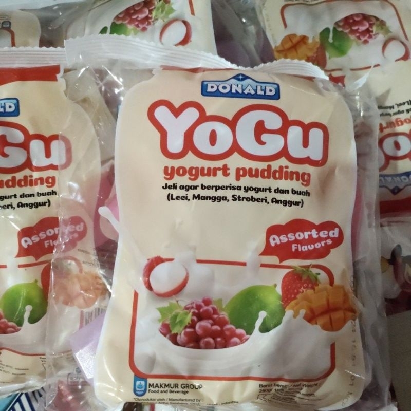 

donald yogu yogurt pudding jeli agar berperisa yogurt dan buah