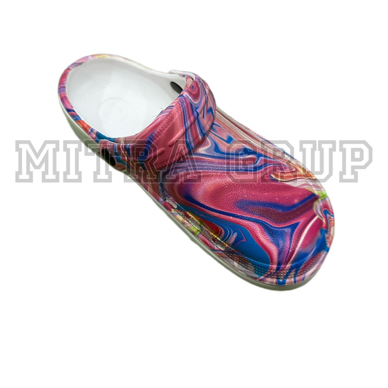 Sandal Kodok Dewasa Motif Pelangi/Daun Size 36-44/Sandal Dewasa Motif Sandal Baim Promo Sen