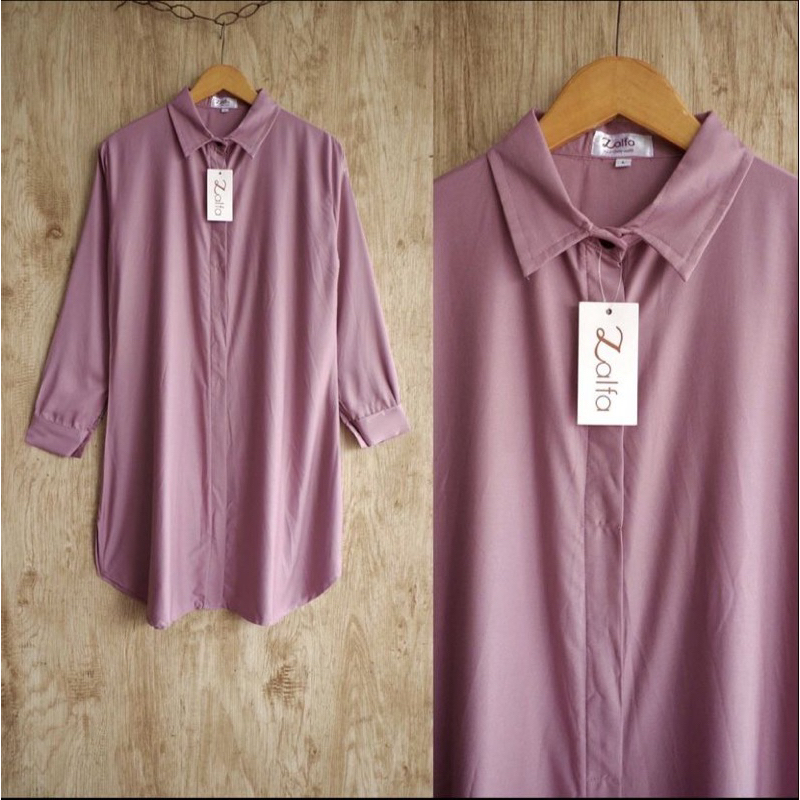 Zulfa Blouse Rayon Twill kenari HQ premium Bahan Rayon Twill HQ premium Kancing dalam aktif Ld 100 Pb 100 Max BB 68kg