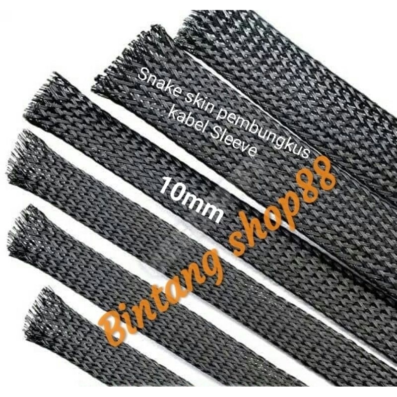 Pembungkus kabel Sleeve snake skin 10mm meteran