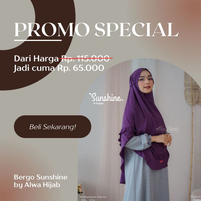 (PROMO SPECIAL) Bergo Daily by Alwa Hijab
