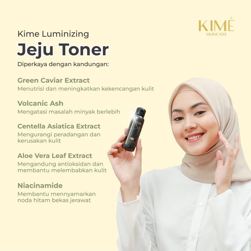 Kime skincare BPOM Luminizing Jeju TonerToner KIME Skincare 100% Original